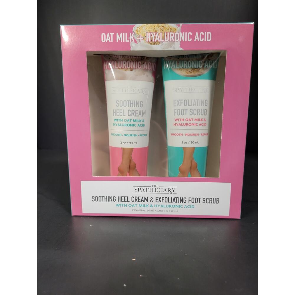 NIB Spathecary 3 oz Soothing Heel Cream and 3 Oz Foot Scrub Duo Gift Set